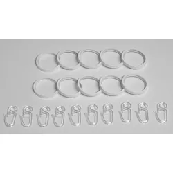 Gardinenring INDEKO, weiß, Ø:2cm, Metall, Gardinenbefestigungen, für Vorhangstangen bis Ø 20 mm