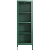 [en.casa] Vitrine Säkylä 150 x 50 x 35 cm Tannengrün