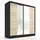 A&J MöbelLand Schwebetürenschrank SOLO 200 x 215 x 59,5 cm Schwarz/Sonoma