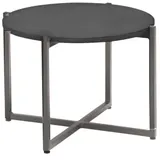 AppleBee Gartentisch 54 x 54 x 30 cm Grau/Rot/Schwarz