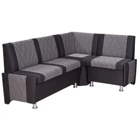 RODNIK Eckbank, Polsterecke, Truhenbank mit Stauraum, „Polin“ Grau, variable Montage