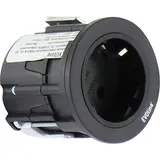 EVOline Schuko-Steckdose One Schwarz 2 St.