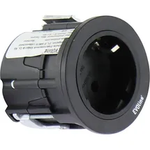 EVOline Schuko-Steckdose One Schwarz 2 St.