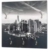 Haku-Möbel Wandgarderobe Skyline 60 x 60 x 8 cm Schwarz
