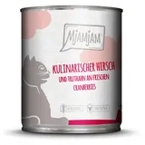MjAMjAM Leckere Mahlzeit 800g Dose Katzennassfutter 6 x 800 g - kulinarischer Hirsch und Truthahn an frischen Cranberries