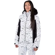 Rossignol Staci Puffy Damen Kapuzenjacke weiß/schwarz - XL