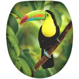 Sanilo WC-Sitz Toucan, mit Absenkautomatik, hochwertig & modern, universell, leichte Montage grün