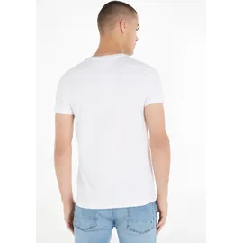 Tommy Hilfiger Core Stretch Slim Fit C Kurzarm-T-Shirt White L