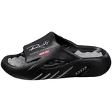 Orthopädische Badelatschen Herren, Orthopädische Hausschuhe Herren: Cloud Slippers Pantolette Offene Badelatschen Rutschfeste Schuhe Weiche Sommerschuhe Tiefbett Schlappen Massage Wolkenschuhe Schwarz - 47 EU
