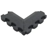 Gum-tech Negatives Eckstück ""Abgeschrägt"" für Fallschutzplatten, Grau, 6 cm