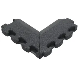 Gum-tech Negatives Eckstück ""Abgeschrägt"" für Fallschutzplatten, Grau, 6 cm