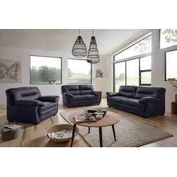 Sessel COTTA "Royale", schwarz, B:110cm H:86cm T:90cm, NaturLEDER (echtes Rindsleder), Kunstleder SOFTLUX, NaturLEDER: Bitte beachten Sie, dass Lederbezüge mehr Nähte aufweisen als Stoffbezüge., Luxus-Kunstleder, Luxus-Microfaser (100% Polyester), Sessel
