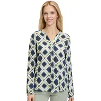 Cartoon Blusenshirt mit Muster Dark Blue/Green,38 | 38