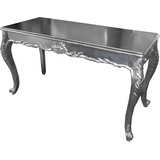 Casa Padrino Esstisch Barock Esstisch Silber 140 x 60 cm - Esszimmer Tisch - Möbel Esstisch - Konsolentisch - Konsole