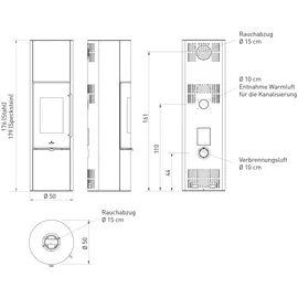 Edilkamin Tally 8 Up S Speckstein/Naturstein