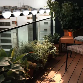 ETC Shop LED Solarleuchte Garten Zaun Beleuchtung Außenbereich IP44