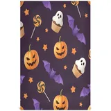 RPLIFE Halloween lila Küchentücher, 71,1 x 45,7 cm, saugfähige Küchentücher, Urlaub, 6 Stück