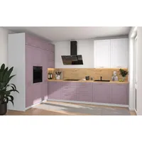 Feldmann-Wohnen L-Form, Violett, Metall, L-Form, 347x243x202 cm, Küchen, Küchenzeilen & Küchenblöcke, Küchenzeilen ohne Geräte