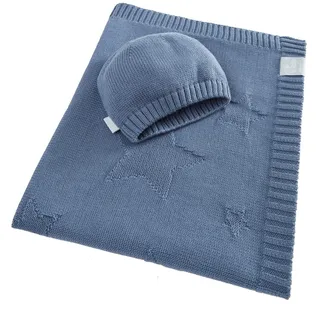 sei Design Bio-Babydecke gestrickt aus 100% Bio Baumwolle | Kuscheldecke | Erstlingsdecke | Puckdecke