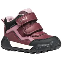 GEOX B TREKKYUP GIRL B AB Sneaker, Burgundy/Rose, 25