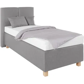 Westfalia Schlafkomfort Boxspringbett 90 x 200 cm H2 Grau
