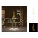 vidaXL LED-Weihnachtsbaum für Fahnenmast Warmweiß 108 LEDs 180 cm