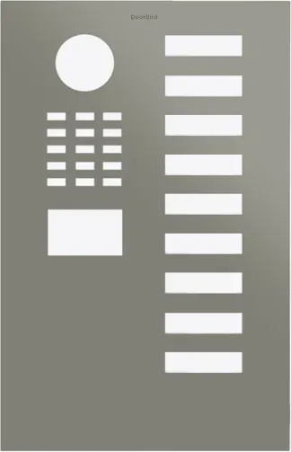 DoorBird D2109V Frontblende Betongrau, Edelstahl, pulverbeschichtet, seidenmatt