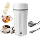 AIMAX Reise-Wasserkocher 500ML Tragbarer Wasserkocher Mini Wasserkocher Edelstahl, Schnell Wasser Kochen Kleiner Wasserkocher für Unterwegs weiß