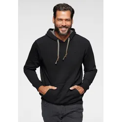 Kapuzensweatshirt, lange Ärmel, lockere Passform, unifarben, mit Kapuze, Gr. XXL (60/62), schwarz, , 32925011-XXL