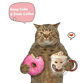 luxuskollektion Doppelwandige Katzen Latte Macchiato Gläser 0,28 l