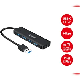Equip 4-Port-USB-3.2 Gen 1-Hub und Adapter für USB-C