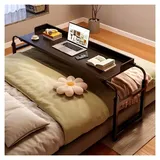 Mobiler Schreibtisch Pflege- und Laptoptisch, über Betttisch auf 4 Rollen, abschließbar, höhenverstellbar von 65 cm bis 95 cm