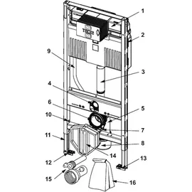 TECE TECEprofil WC-Modul mit Uni-Spülkasten, Bauhöhe 1120 mm