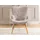 s-style möbel Lounge-Sessel Cord 71 x 96 x 86 cm Rosa mit Hocker
