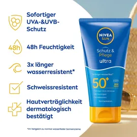 NIVEA Schutz & Pflege Ultra Sonnencreme LSF 50+ 150 ml
