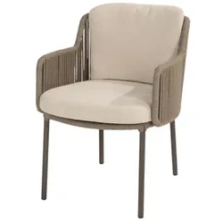 4Seasons Bernini Dining Sessel terre mit 2 Kissen - Terre