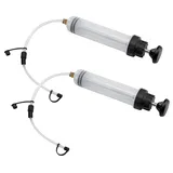 AGT Getriebeöl Pumpe: 2er-Set Öl-Absaugpumpe, Getriebeöl/Bremsflüssigkeit/Kühlmittel, 200 ml (Ölabsaugpumpe Handpumpe, Bremsflüssigkeitsabsaugpumpen, Wasserpumpe)