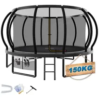 HOMALL Gartentrampolin Kindertrampolin Ø305/366, Gewicht 150kg, Ø 427 cm, (228 cm, Ø 228/305/366/427 cm, mit Sicherheitsnetz und Leiter, 360° Schutzgitter) 427 cm