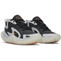 Under Armour Under Armour, Jet '25 Basketballschuhe Kinder, 014 - halo gray/black/team orange Schwarz, Grau,