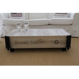 Uncle Joe ́s Couchtisch Roosevelt Field, im Truhen-Design grau