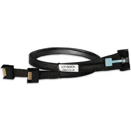 ICY Dock MB413L-B Teil/Zubehör für Datenspeichergerät Kabel MCIO 8i-> 2x MCIO x4 SFF-TA-1016 - schwarz, 50cm