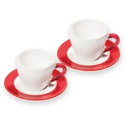 Gmundner Keramik Variation Rubinrot, Espresso für 2