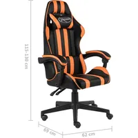 VidaXL 20524 Gaming Chair ohne Fußablage schwarz/orange