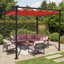 Mendler Pergola Avila 3 x 3 m inkl. Schiebedach terracotta