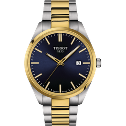 Tissot T-Classic PR 100 Quarz 40mm Sonderangebot T150.410.22.041.00 - blau,bicolor,silber - Gelbgold 1N14 - 40mm