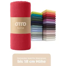 OTTO home Spannbettlaken Jersey 200 x 200 cm rot