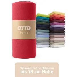 OTTO home Spannbettlaken Jersey 200 x 200 cm rot