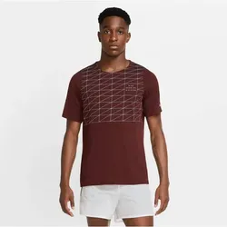 NIKE Herren T-Shirt "Run Division Rise 365 S/S, MYSTIC DATES/REFLECTIVE SILV, XL