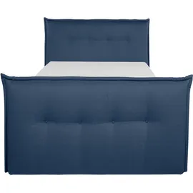 Home Affaire Boxbett HOME AFFAIRE "Kederleicht", blau, B:155cm L:226cm, Komplettbetten, Boxspringbett, inklusive Fußteil, Bettkasten & Topper, in 4 Breiten und 2 Härtegraden