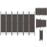 vidaXL Raumteiler »Paravent Trennwand Spanische Wand »6-tlg. Raumteiler Anthrazit 240 x 180 cm«, schwarz